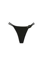 Load image into Gallery viewer, Triangle With Fixed Strap Duo Shell Bikini Bottom - Black