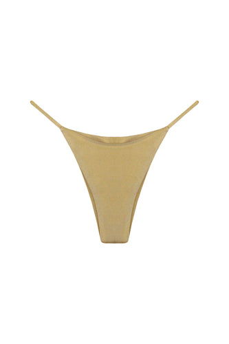 Triangle With Fixed Strap Bikini Bottom - Old Gold