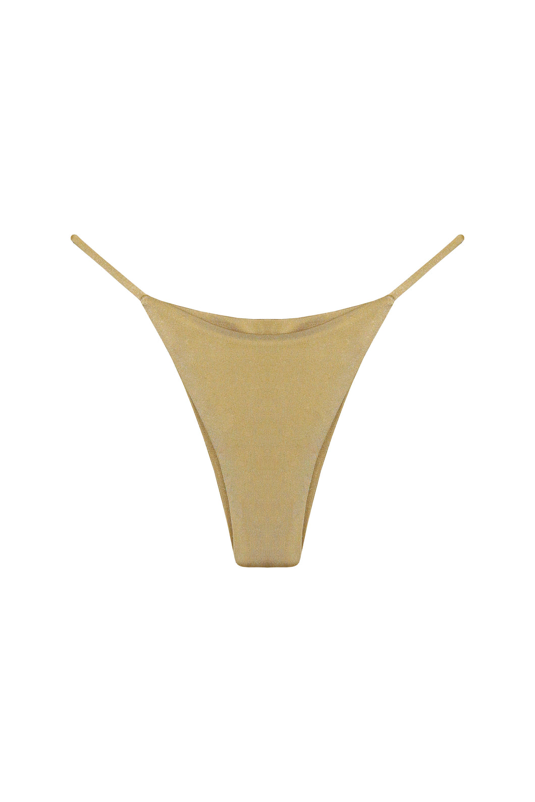 Triangle With Fixed Strap Bikini Bottom - Old Gold