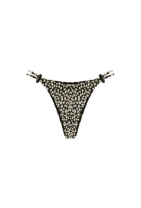 Fixed Strap Ribbed Duo Slider Bikini Bottom  - P & B Maurea