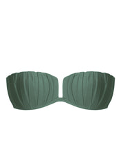 Load image into Gallery viewer, Pleated Bandeau Bikini Top - Leaf Green