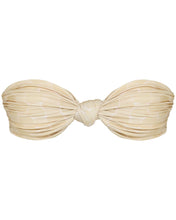 Load image into Gallery viewer, Front Knot TQC Bikini Top - Neutral Square Print