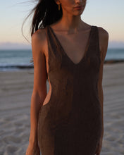 Load image into Gallery viewer, Cut-Out Cover Up - Brown Lace