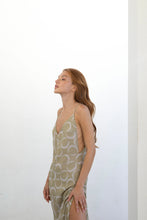 Load image into Gallery viewer, V-Neck Beach Cover-Up - Ring Print Green Background