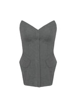 Load image into Gallery viewer, Tailored Structured Vest Top - Graphite