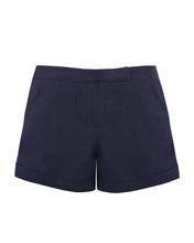 Load image into Gallery viewer, Straight Short Bottom - Navy Blue Linen