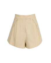 Load image into Gallery viewer, Pleated Waistband Short Bottom - Banoffee Linen