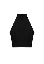 Load image into Gallery viewer, Cut Out Crop Blouse Top - Black Linen
