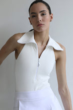 Load image into Gallery viewer, Maxi Neck Zipper Bodysuit - Ribbed Off-White