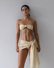 Load image into Gallery viewer, Front Knot TQC Bikini Top - Neutral Square Print