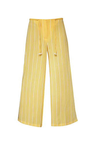 Bias Detail Pantaloons Bottom - Yellow Stripes