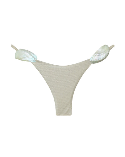 Triangle With Fixed Strap Organic Sea Shell Bikini Bottom - Marbled Gold