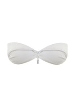 Load image into Gallery viewer, TQC Zipper Detail Bikini Top - Ribbed Off-White