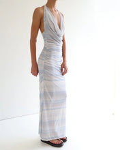 Load image into Gallery viewer, Ruched Maxi Dress - Marbled Stripes Tulle