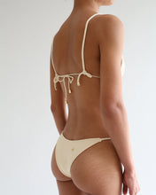 Load image into Gallery viewer, Triangle Thomas Ring Bikini Top - Creamy