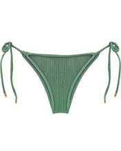 Load image into Gallery viewer, Triangle Thomas Detail Bikini Bottom - Leaf Green Texture