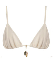 Load image into Gallery viewer, Triangle Thomas Ring Bikini Top - Creamy