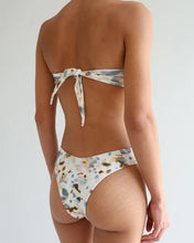 Load image into Gallery viewer, Pleated Bandeau Bikini Top - White Floral Crepe