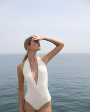 Load image into Gallery viewer, V-Neck Tie Swimsuit - Off-White