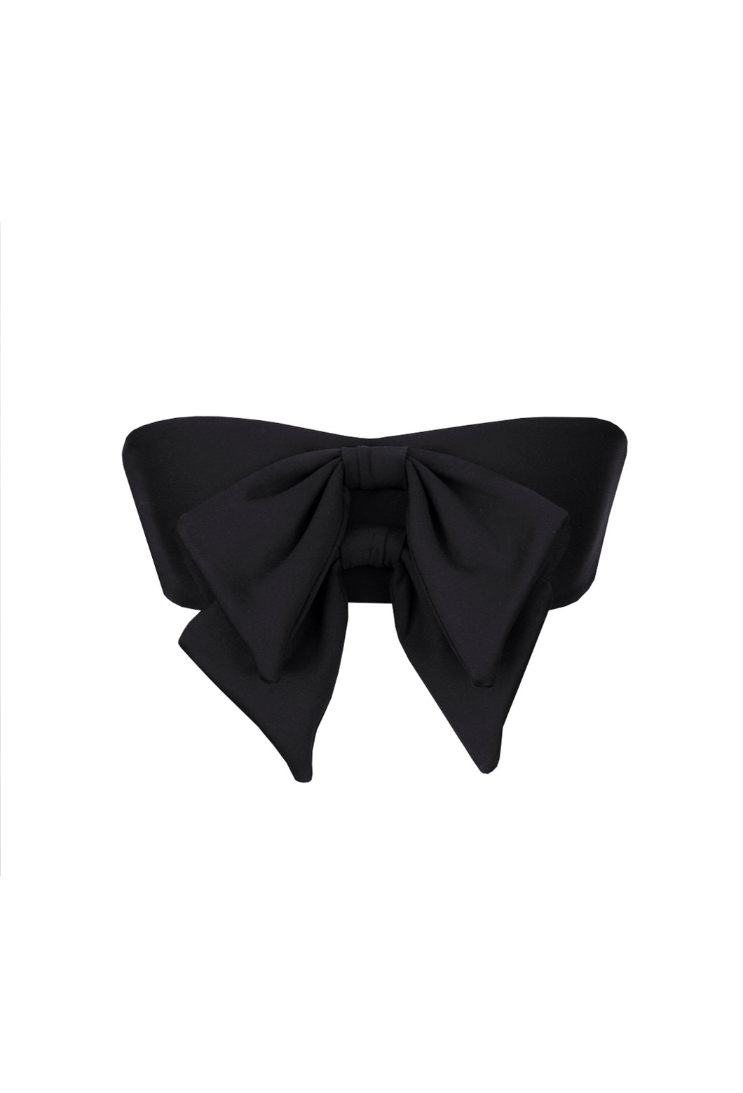 Duo Bow Bandeau Top - Black