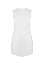 Load image into Gallery viewer, Short Flap Detail Dress - Off-White Linen