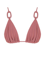 Load image into Gallery viewer, Triangle Hoops Bikini Top - Grena Pink