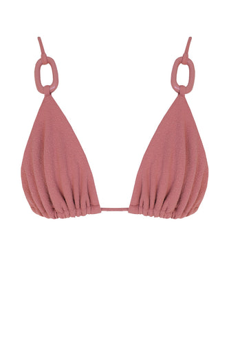 Triangle Hoops Bikini Top - Grena Pink