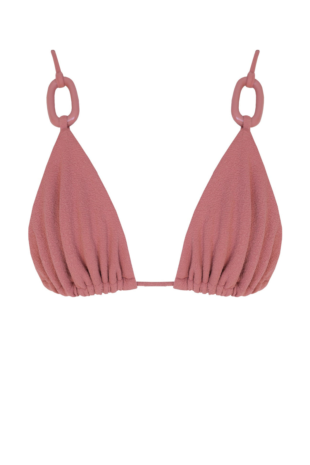 Triangle Hoops Bikini Top - Grena Pink