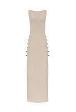 Load image into Gallery viewer, Rimini Crochet Button side Armhole Beach Cover-Up - Natural