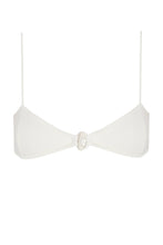 Load image into Gallery viewer, Rhombus-Shaped Slider Bikini Top - Off-White Crinkled