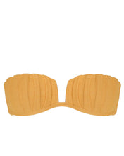 Load image into Gallery viewer, Pleated Bandeau Bikini Top - Mango Crepe