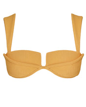 Load image into Gallery viewer, Structured Bias Bikini Top - Mango Crepe