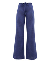 Load image into Gallery viewer, Crochet Low Waist Straight Pants Bottom - Navy Blue Crochet
