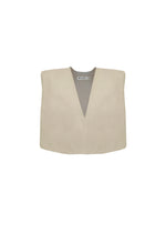 Load image into Gallery viewer, Short Structured Vest Top - Brim Creamy