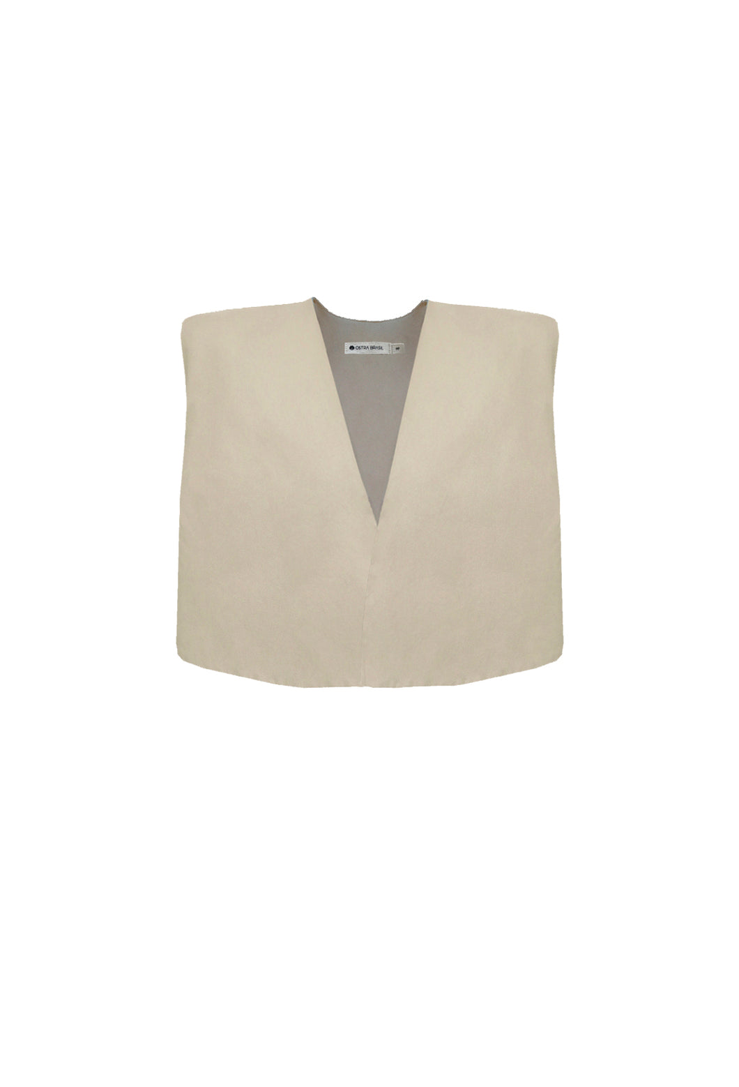 Short Structured Vest Top - Brim Creamy