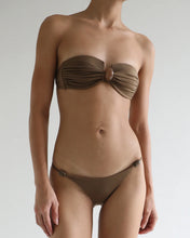Load image into Gallery viewer, Triangle With Fixed Strap Loops Bikini Bottom - Brown