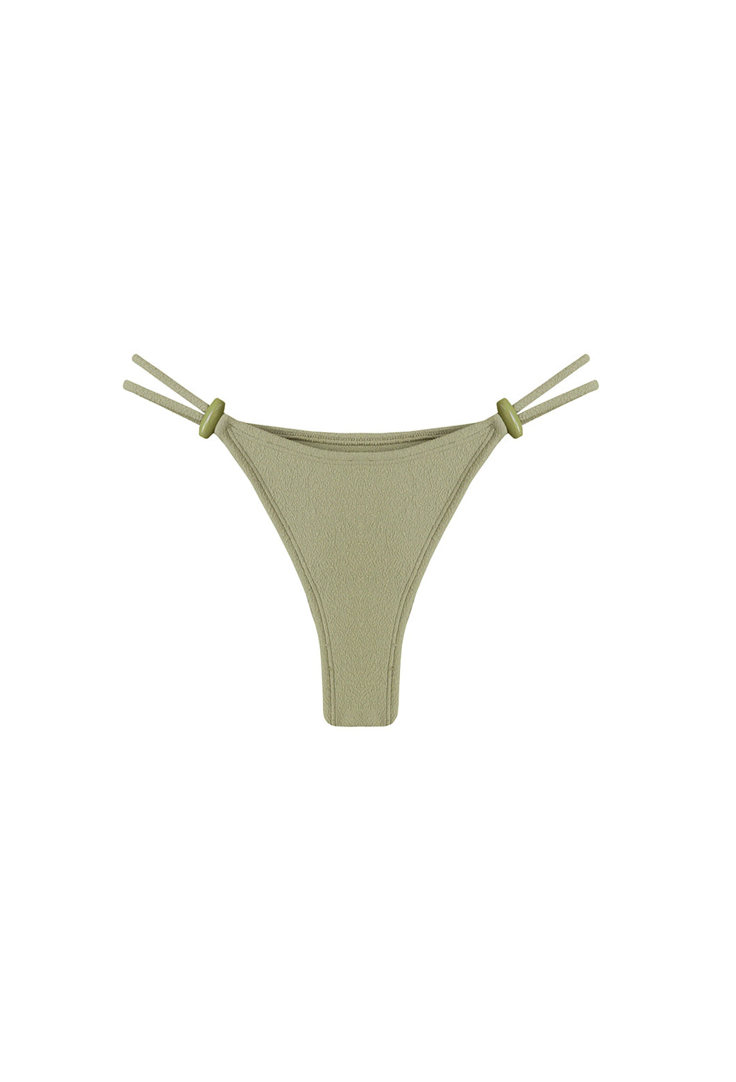 Fixed Strap Duo Slider Bikini Bottom - Khaki Green