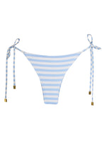 Load image into Gallery viewer, Triangle Bikini Bottom - Blue Stripes