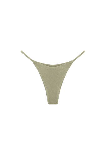 Triangle With Fixed Strap Bikini Bottom - Khaki Green