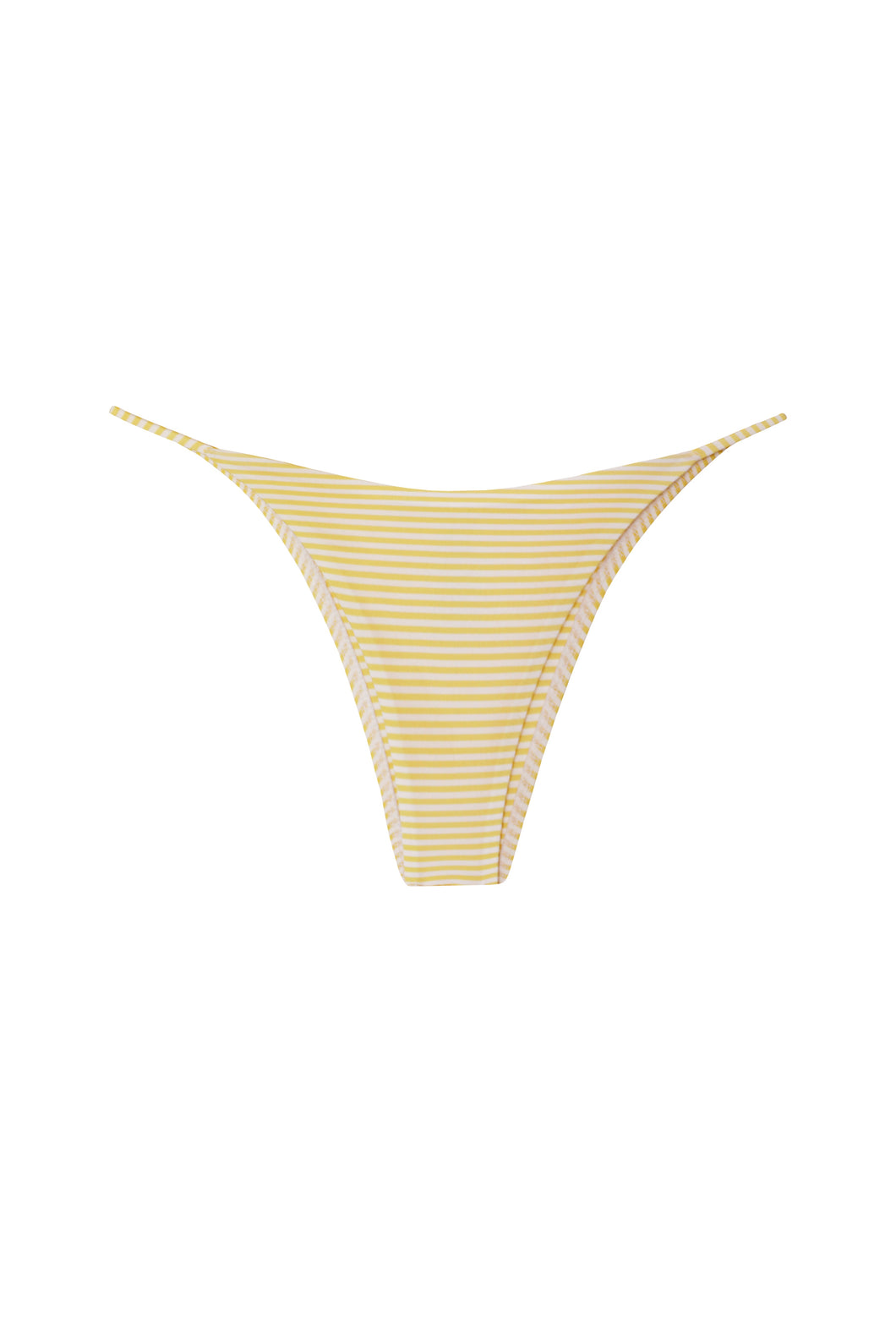 Triangle With Fixed Strap Bikini Bottom - Yellow Stripes