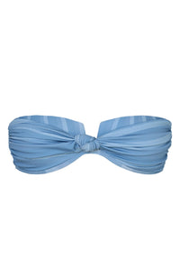 TQC Square Bikini Top -  Blue Striped Print