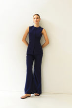 Load image into Gallery viewer, Pala Tailoring Pants Bottom - Navy Blue Linen