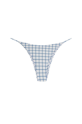 Triangle With Fixed Strap Bikini Bottom  - Blue Chain