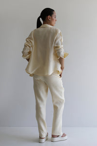 Tailoring Shirt Top - Creamy Linen