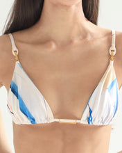 Load image into Gallery viewer, Triangle With Loops Bikini Top - Colorful Sails