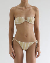 Load image into Gallery viewer, Triangle Bikini Bottom - Banoffee Stripes Crepe