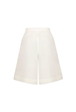 Load image into Gallery viewer, Waistband Detail  Bermuda Shorts Bottom - Off-White Linen