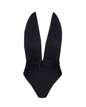 Load image into Gallery viewer, Backless Swimsuit Band D - Black Ribbed