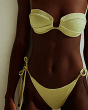 Load image into Gallery viewer, Triangle Bikini Bottom - Green Texture