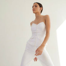 Load image into Gallery viewer, Strapless Vest Top - Off-White Linen